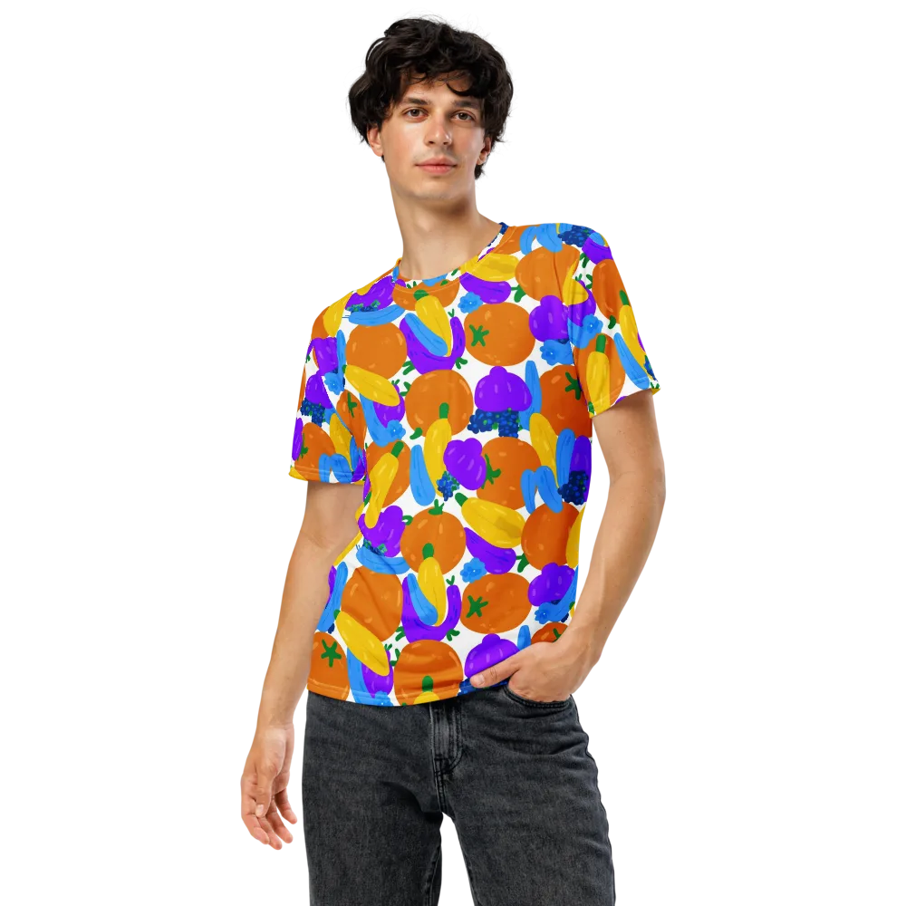 Electric Fruit Bowl on Men's Crew Neck T-Shirt — Front
