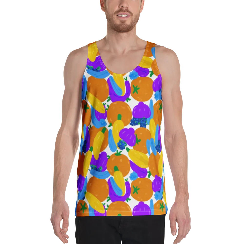 Electric Fruit Bowl on Men's Tank Top — Front