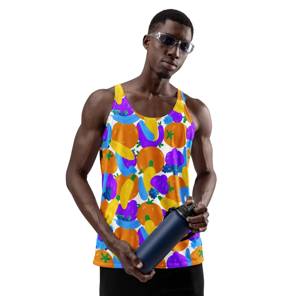 Electric Fruit Bowl on Men's Tank Top — Front