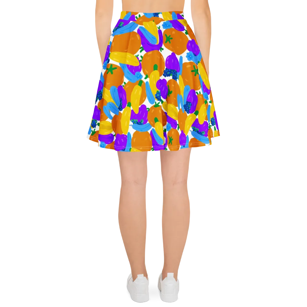 Electric Fruit Bowl on Skater Skirt — Back