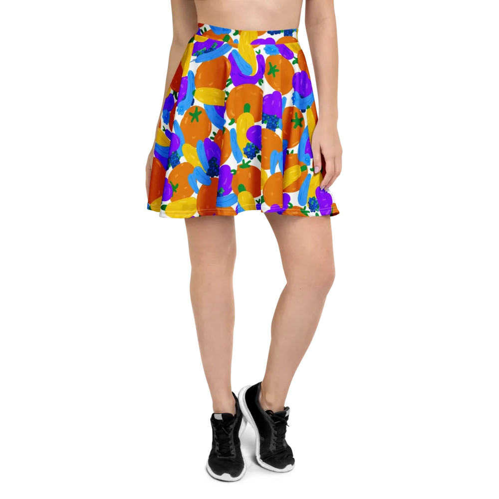 Electric Fruit Bowl on Skater Skirt — Front