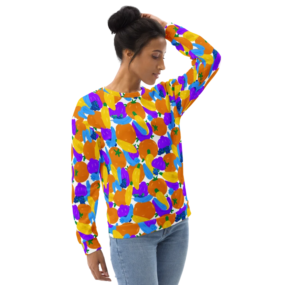Electric Fruit Bowl on Sweatshirt — Right Front