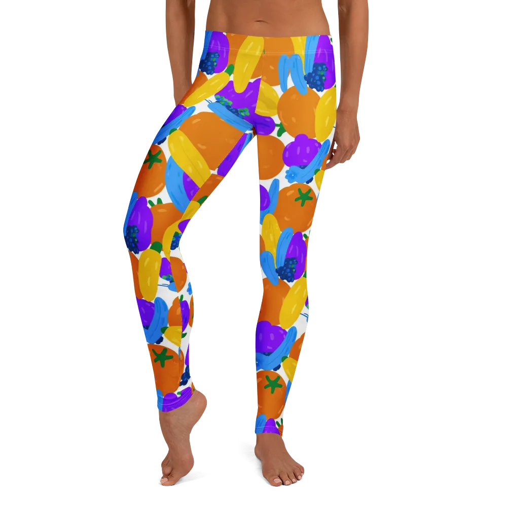 Electric Fruit Bowl on Leggings — Front
