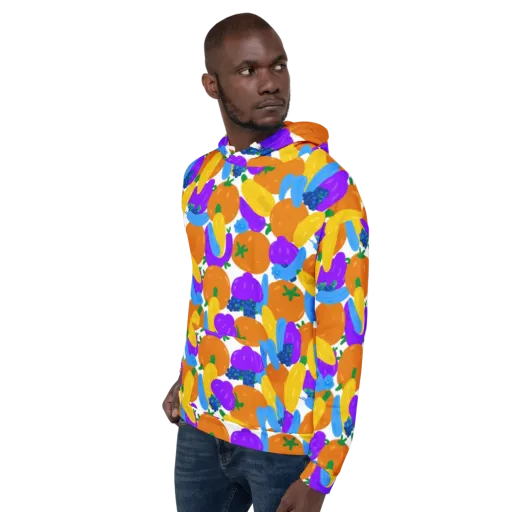 Electric Fruit Bowl on a Hoodie