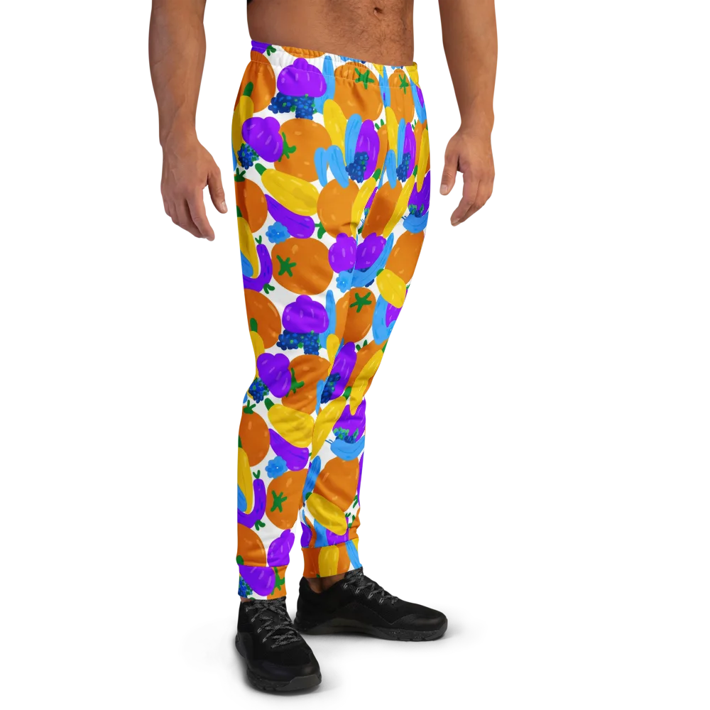 Electric Fruit Bowl on Men's Joggers — Right