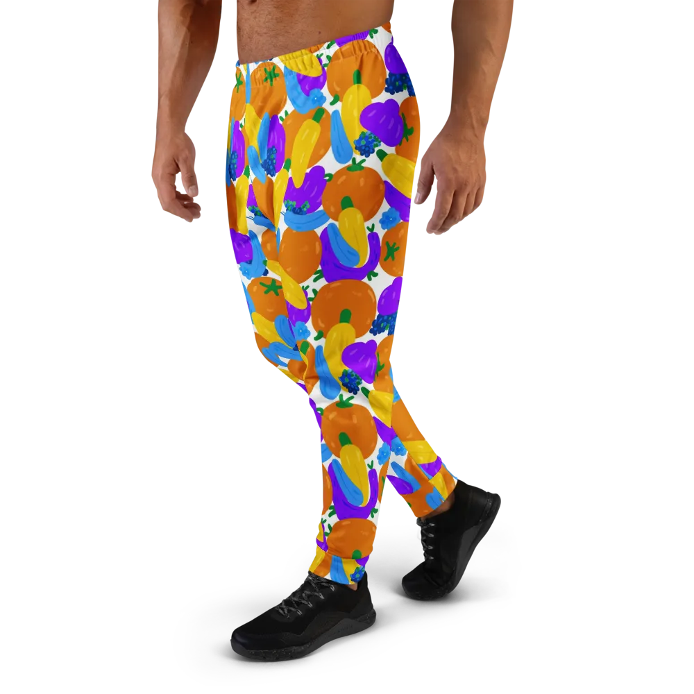 Electric Fruit Bowl on Men's Joggers — Left