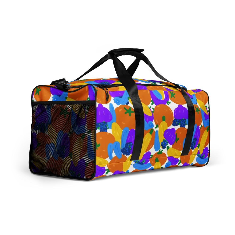 Electric Fruit Bowl on Duffle Bag — Right Front