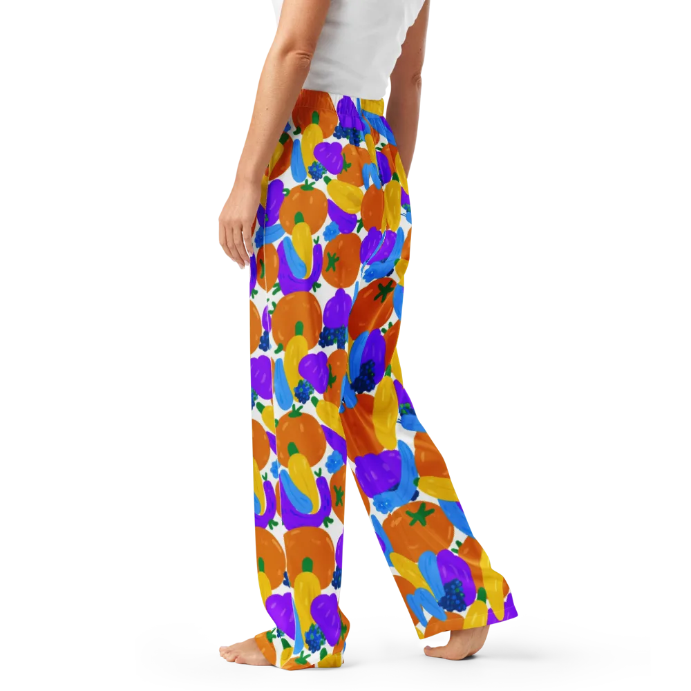 Electric Fruit Bowl on Women's Pajama Pants — Left