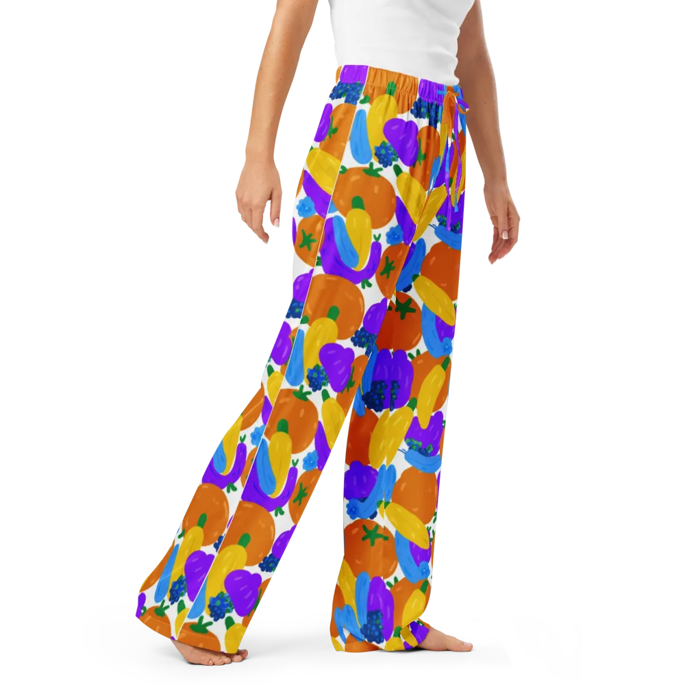 Electric Fruit Bowl on Women's Pajama Pants — Right Front