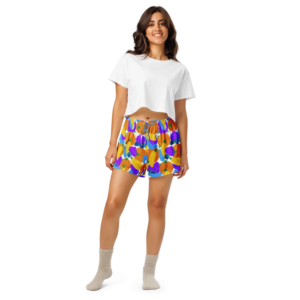 Electric Fruit Bowl on Women's Pajama Shorts — Front