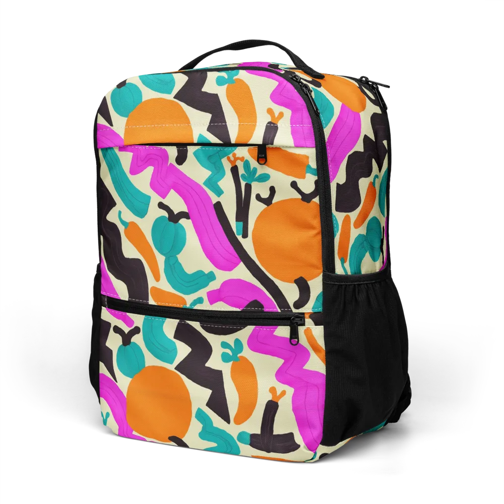 Neon Market on Utility Backpack — Left Front