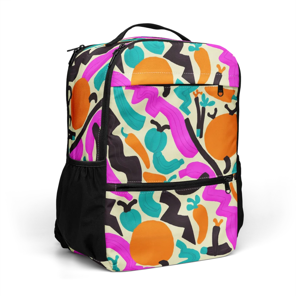 Neon Market on Utility Backpack — Right Front