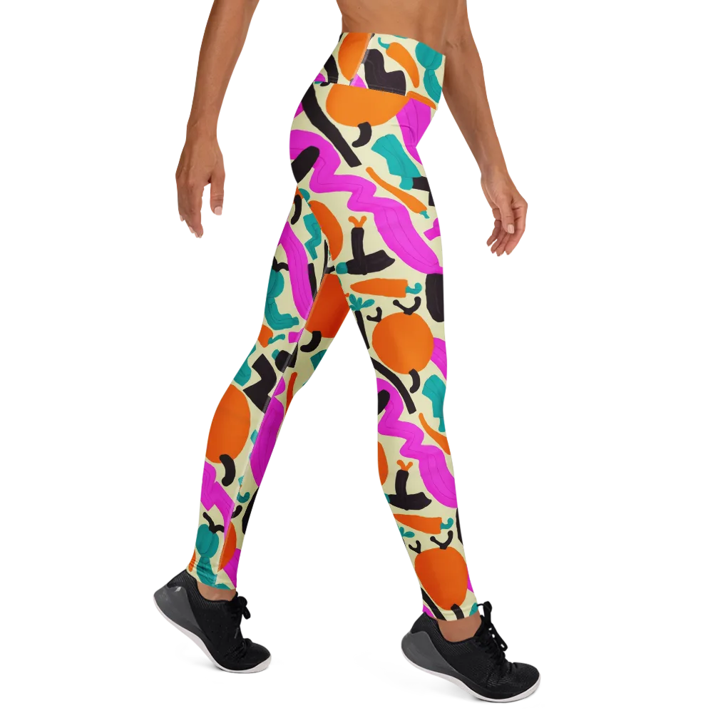 Neon Market on Yoga Leggings — Right
