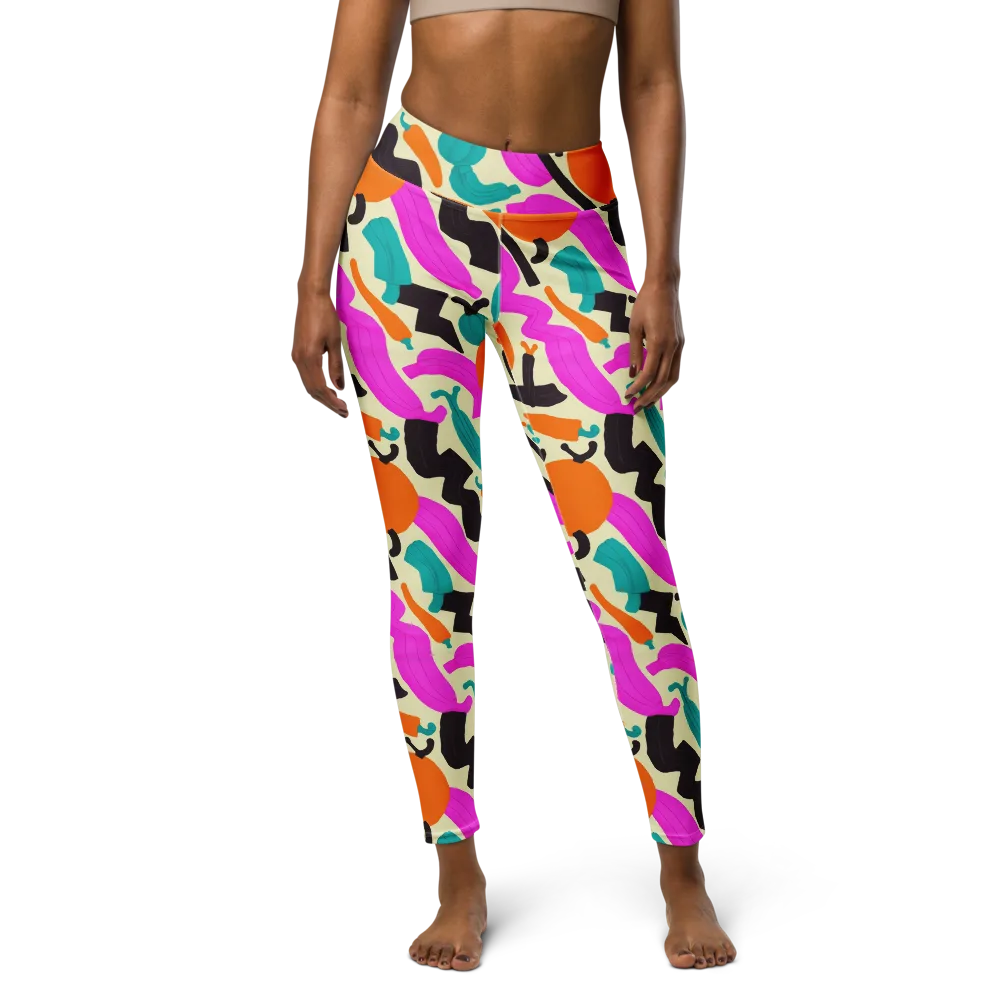Neon Market on Yoga Leggings — Front