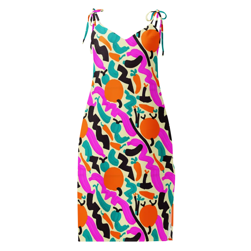 Neon Market on Slip Dress — Front