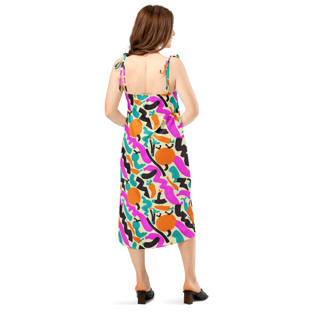 Neon Market on Slip Dress — Back