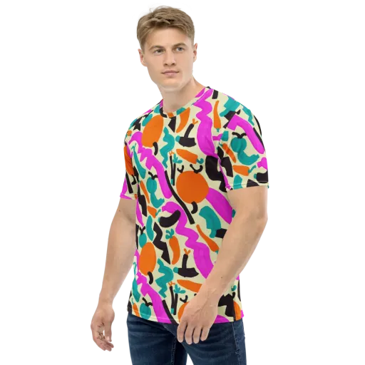 Neon Market on a Men's Crew Neck T-Shirt