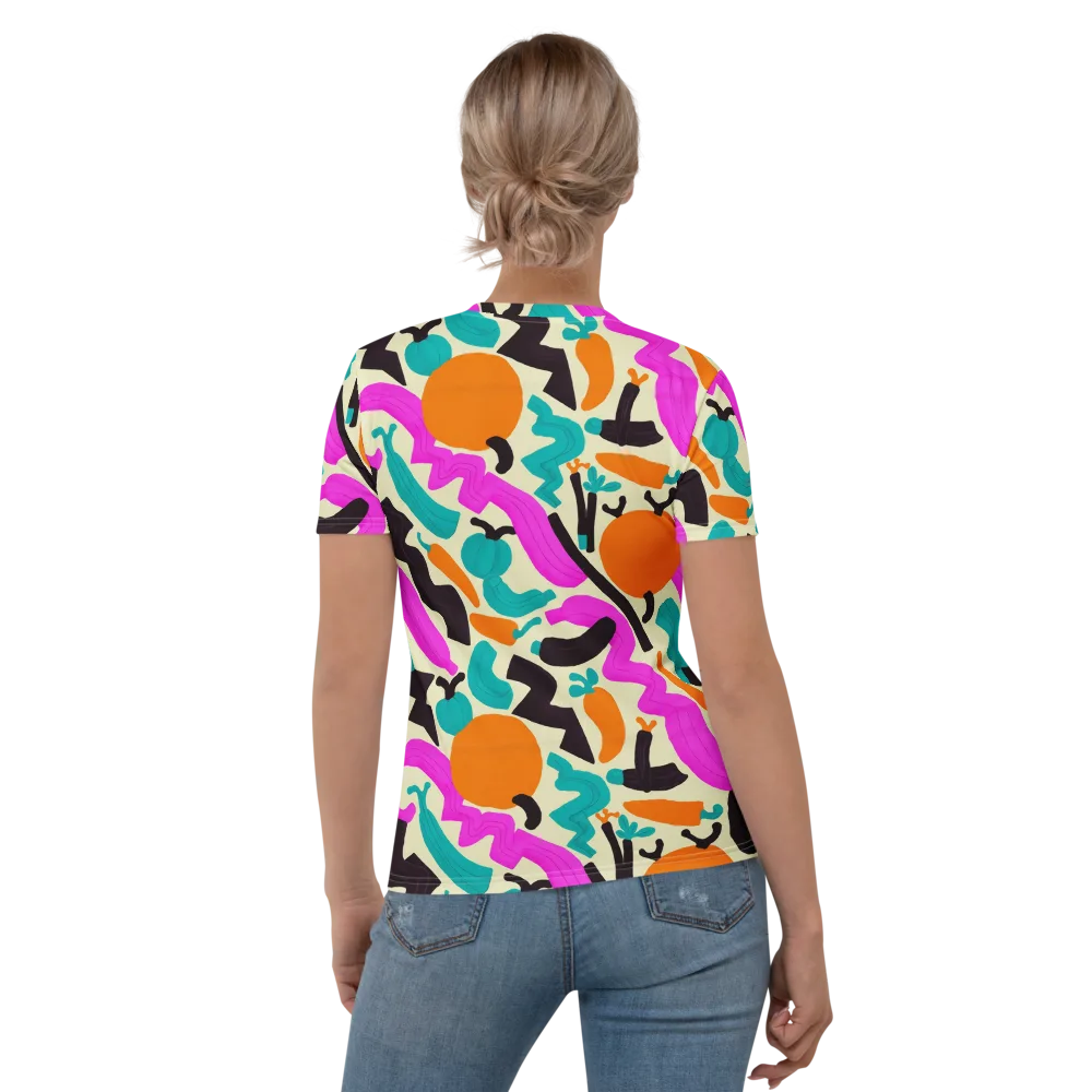 Neon Market on Women's Crew Neck T-Shirt — Back