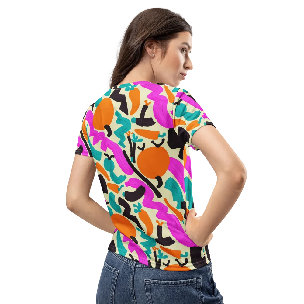 Neon Market on Women's Crew Neck T-Shirt — Back