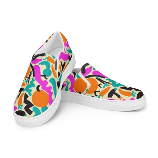 Neon Market on a Men's Slip-On Canvas Shoes