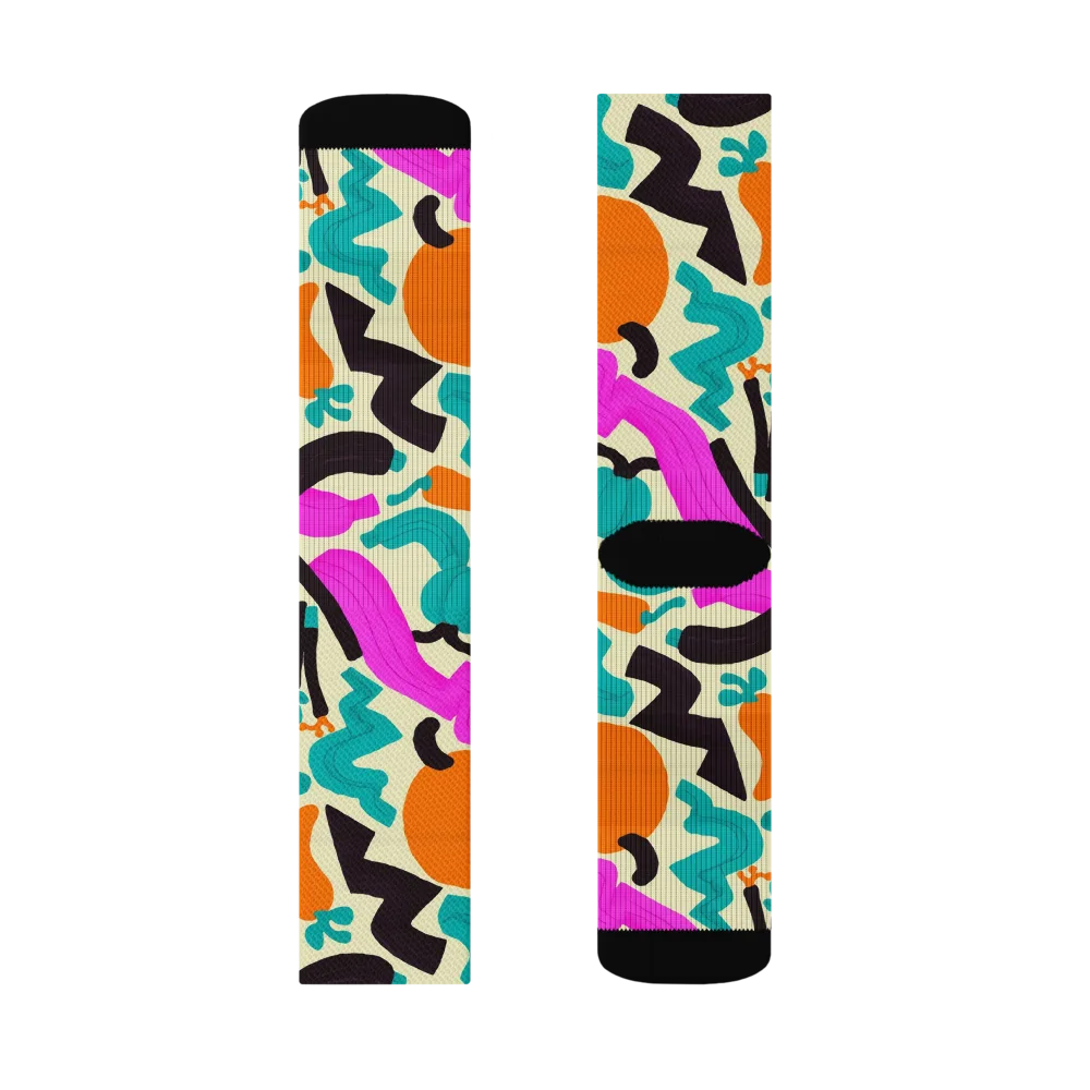 Neon Market on Socks — Right Sock