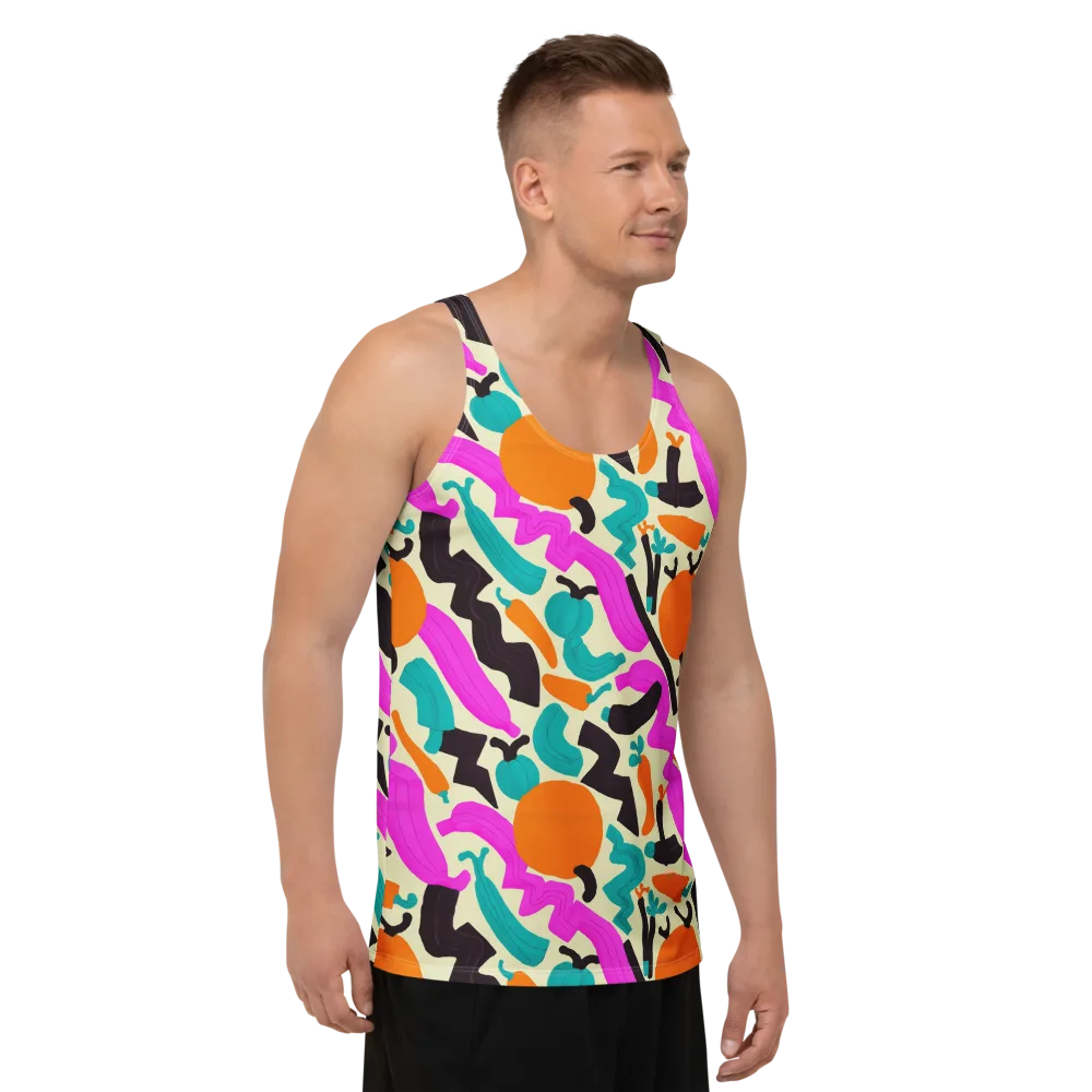 Neon Market on Men's Tank Top — Right Front