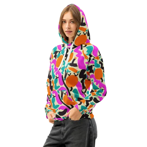 Neon Market on a Cotton Hoodie