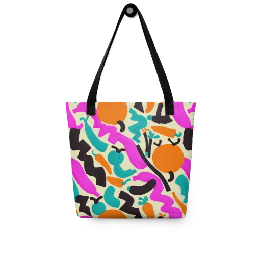 Neon Market on a Tote Bag