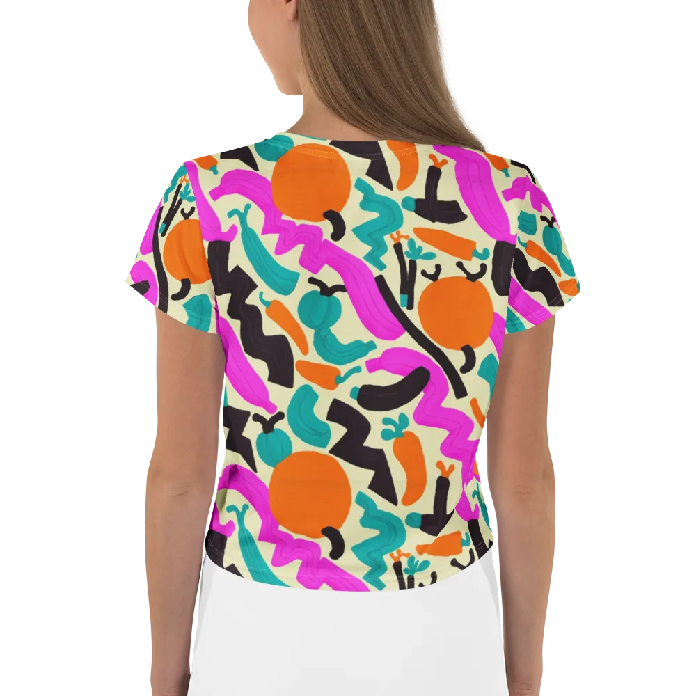 Neon Market on Crop Tee — Back