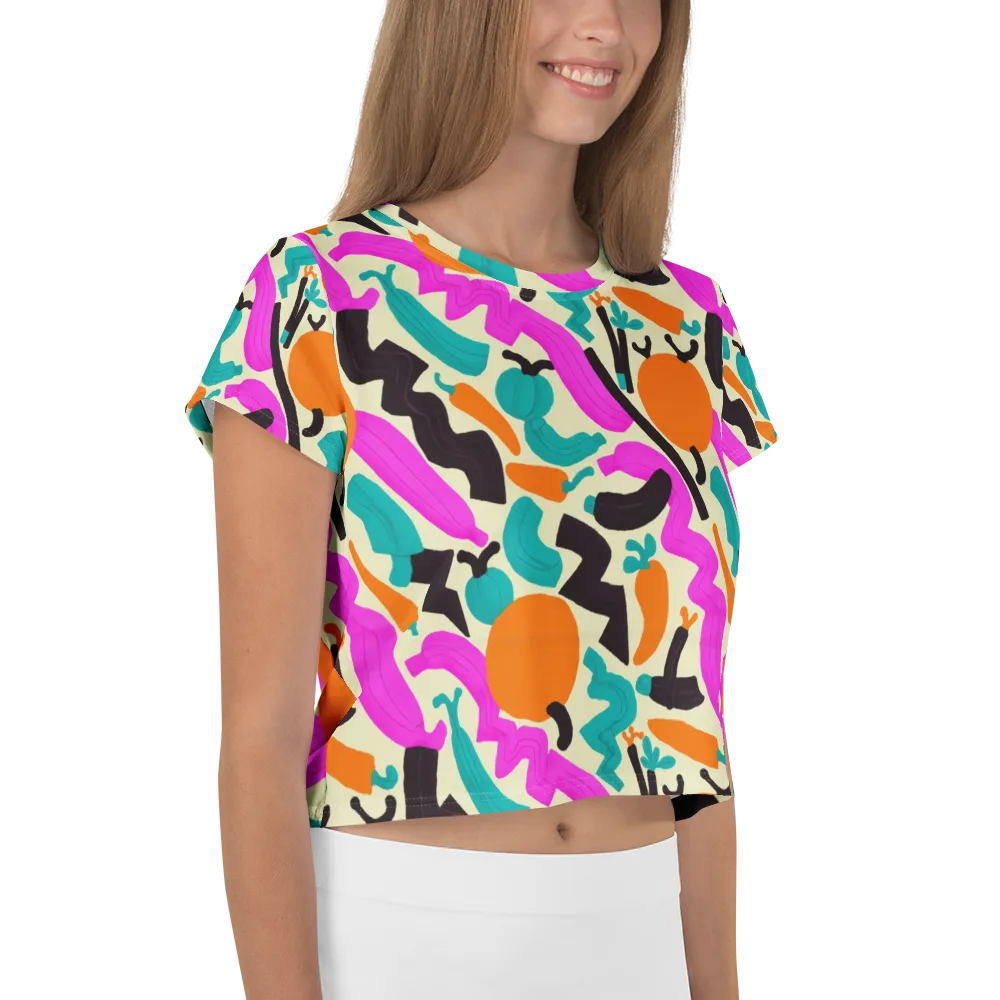 Neon Market on Crop Tee — Right