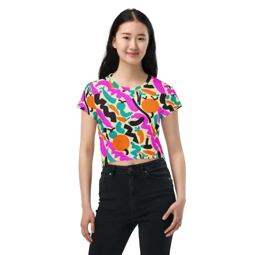 Neon Market on a Crop Tee
