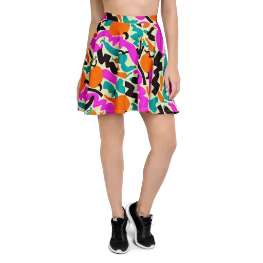 Neon Market on a Skater Skirt