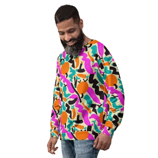 Neon Market on a Sweatshirt