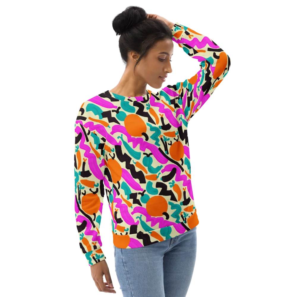 Neon Market on Sweatshirt — Right Front