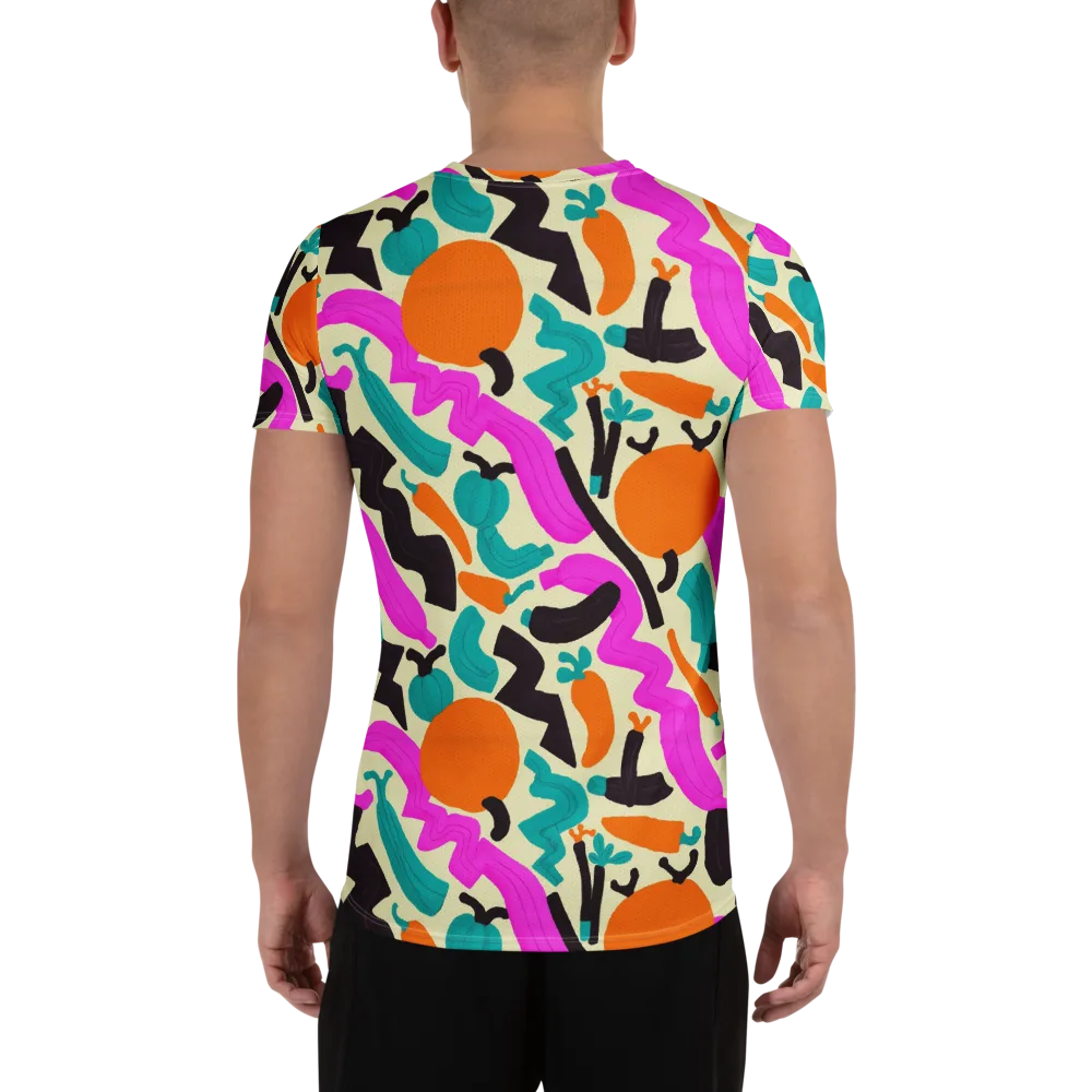 Neon Market on Men's Athletic T-Shirt — Back