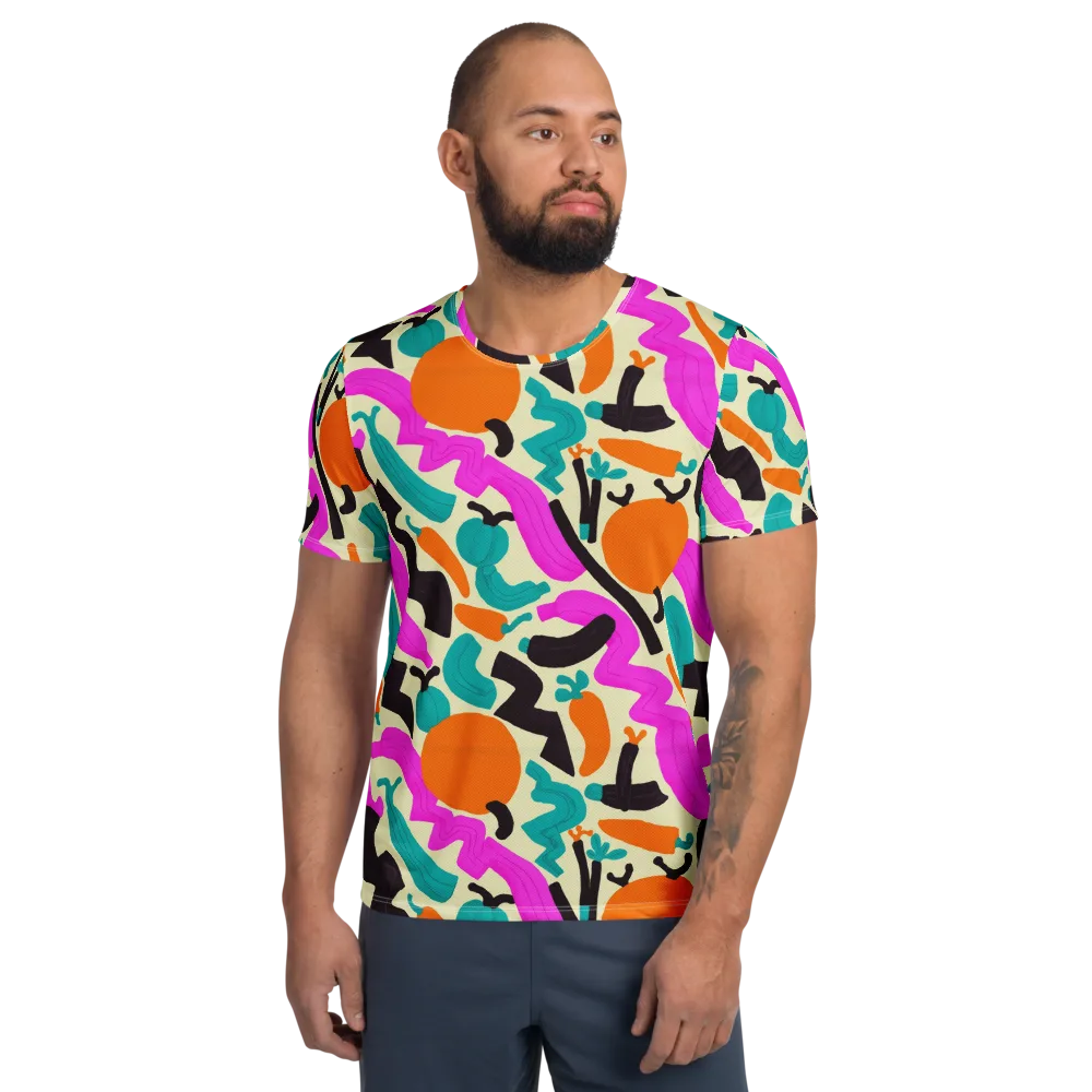 Neon Market on Men's Athletic T-Shirt — Front