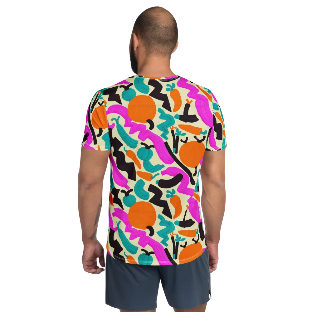 Neon Market on Men's Athletic T-Shirt — Back