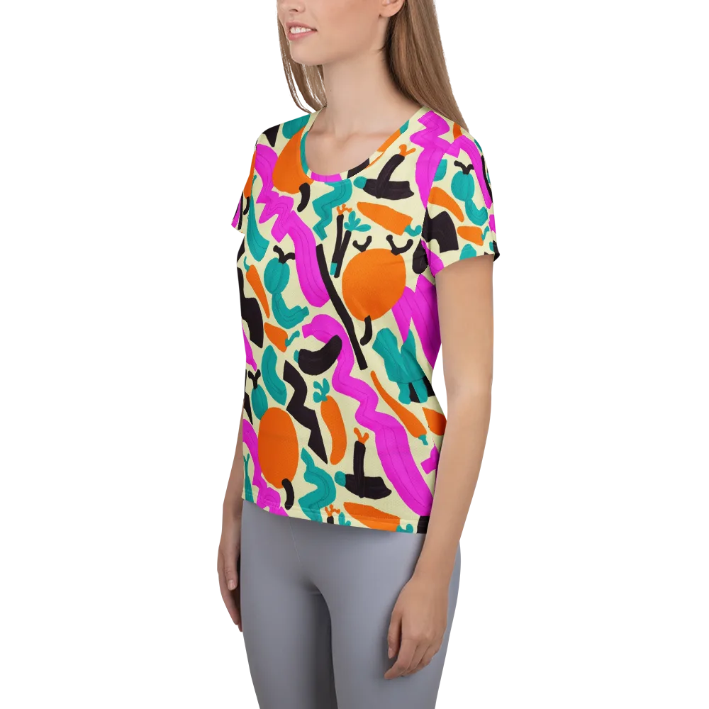 Neon Market on Women's Athletic T-Shirt — Left