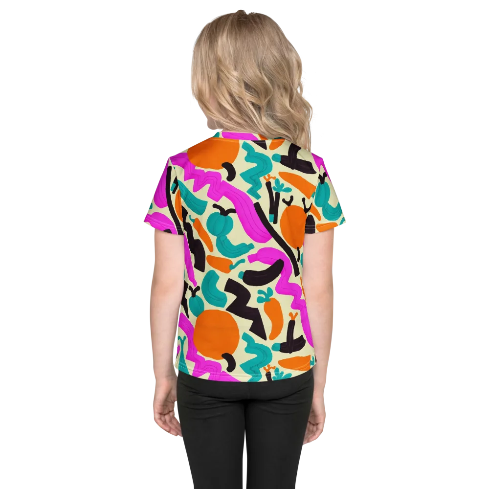 Neon Market on Kids Crew Neck T-Shirt — Back