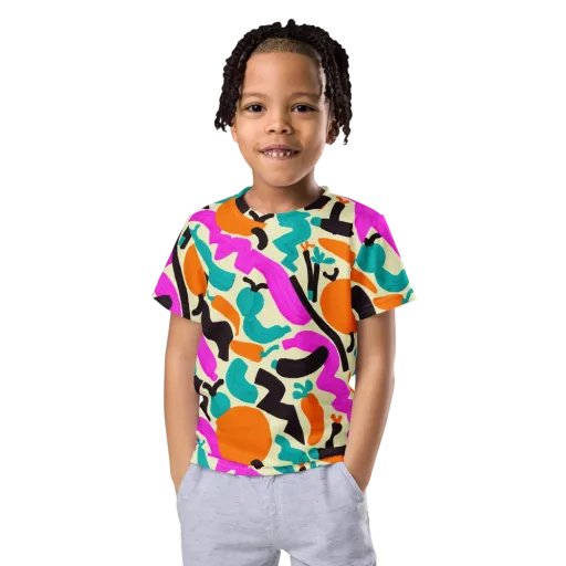 Neon Market on a Kids Crew Neck T-Shirt