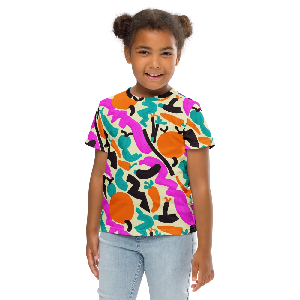 Neon Market on Kids Crew Neck T-Shirt — Front