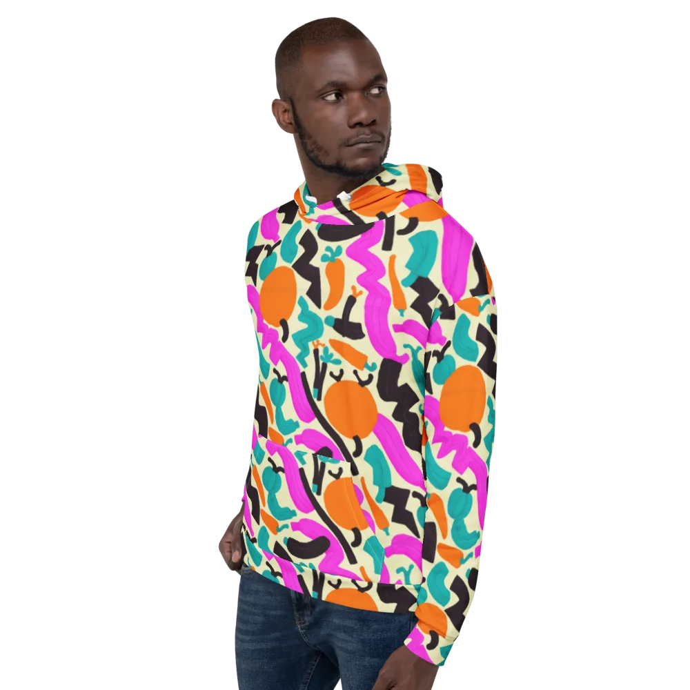 Neon Market on Hoodie — Left