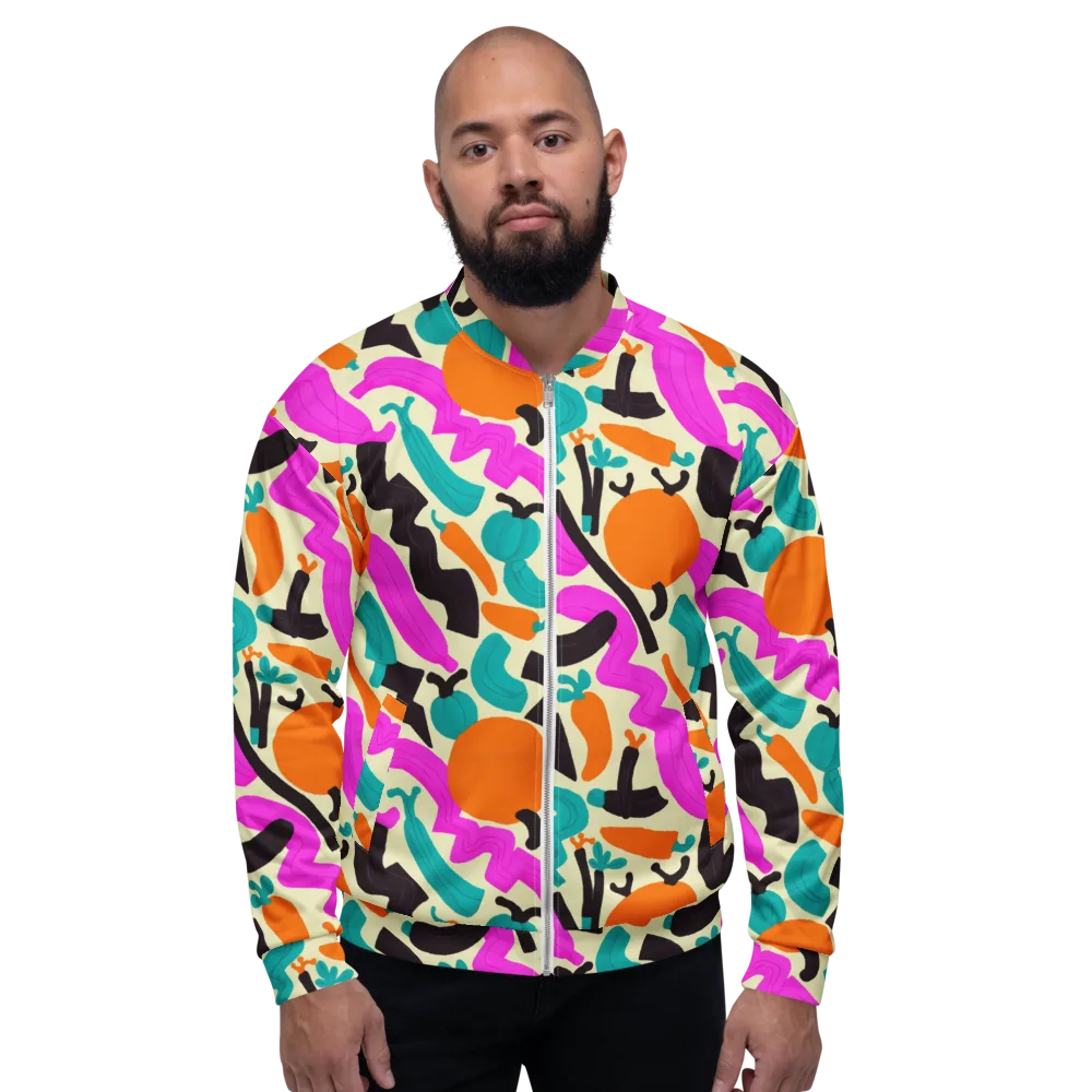 Neon Market on Bomber Jacket — Front