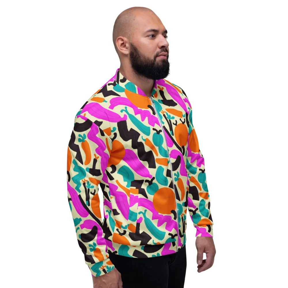 Neon Market on Bomber Jacket — Right