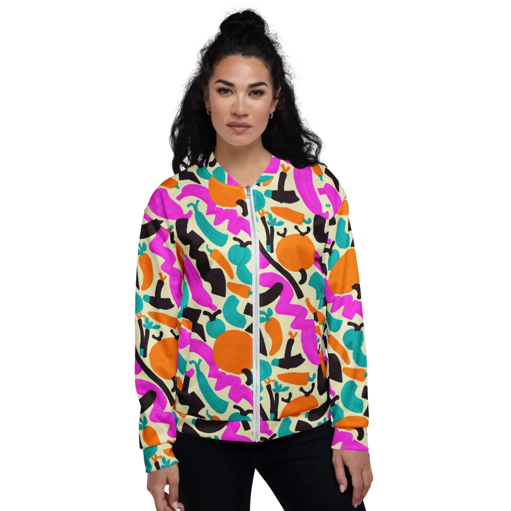 Neon Market on Bomber Jacket — Front