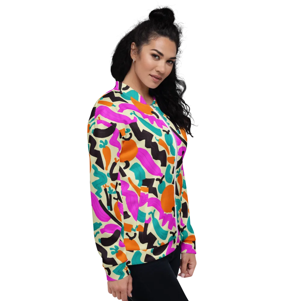 Neon Market on Bomber Jacket — Right