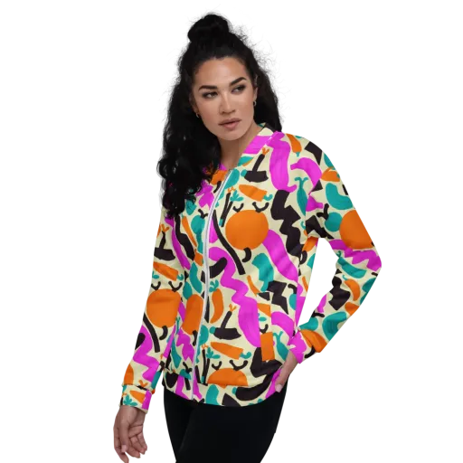Neon Market on a Bomber Jacket