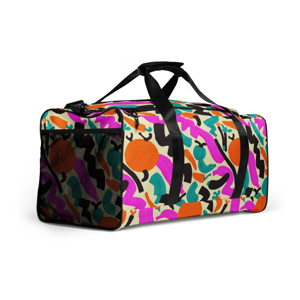 Neon Market on Duffle Bag — Right Front