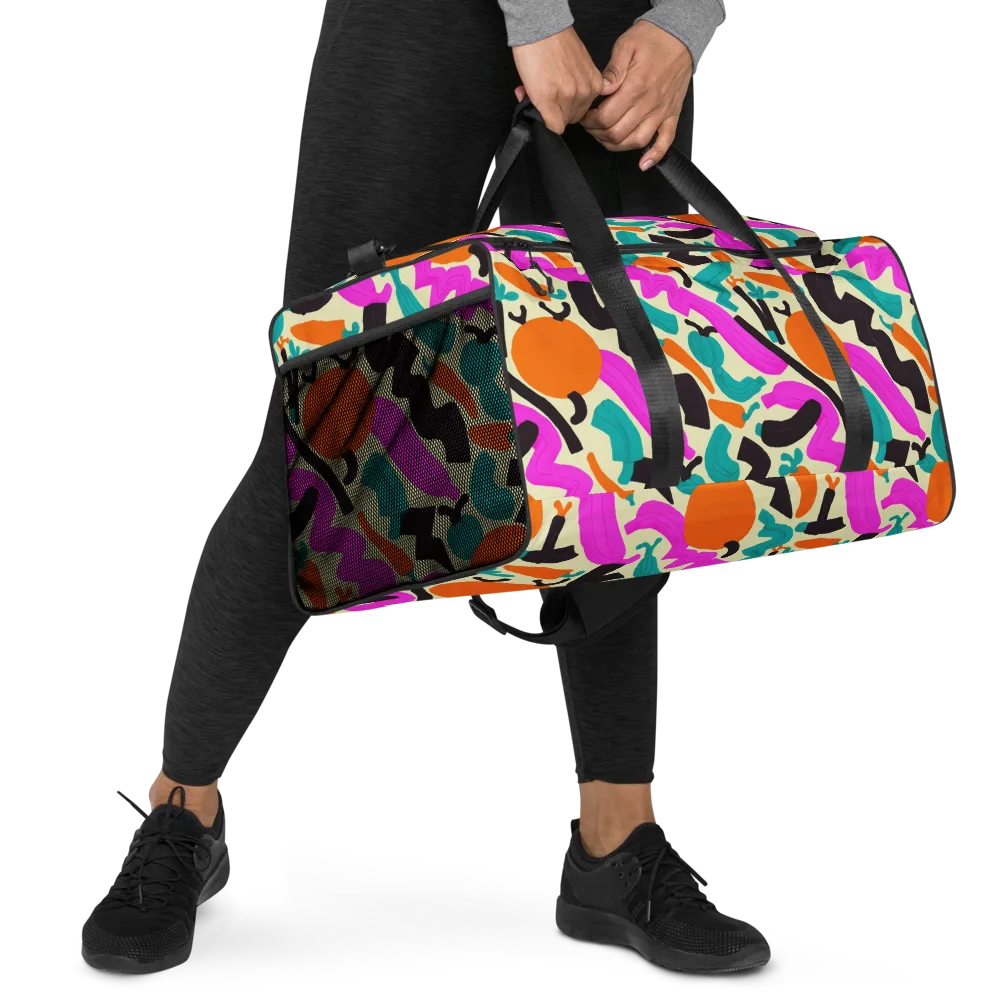 Neon Market on Duffle Bag — Right Front