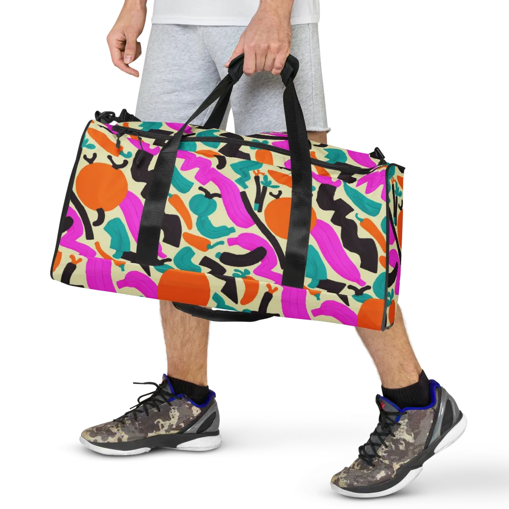 Neon Market on Duffle Bag — Front